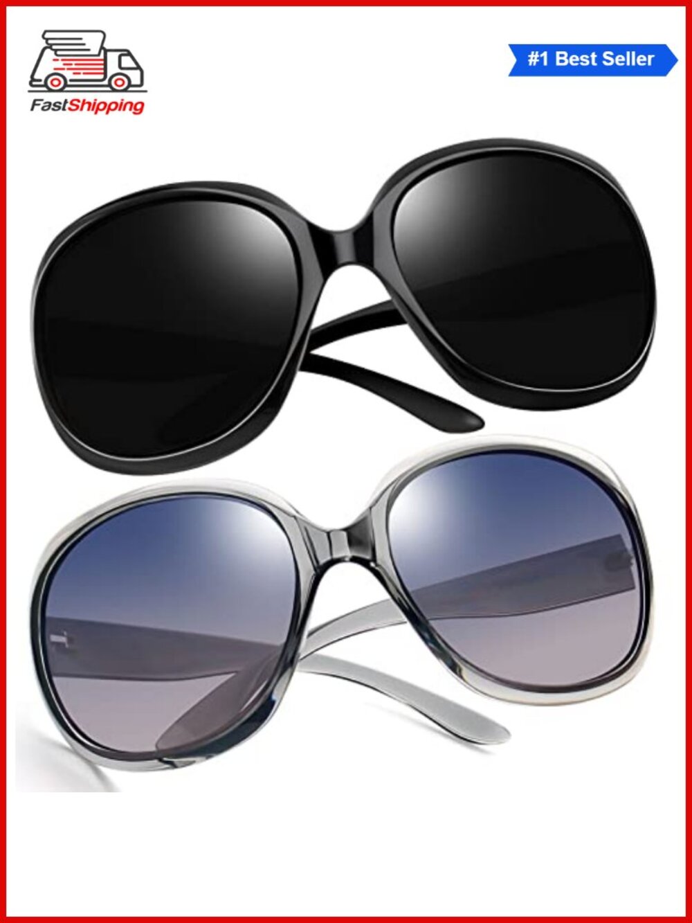 ✨ Joopin Oversized Polarized Sunglasses Womens Driving UV400 Big Butterfly